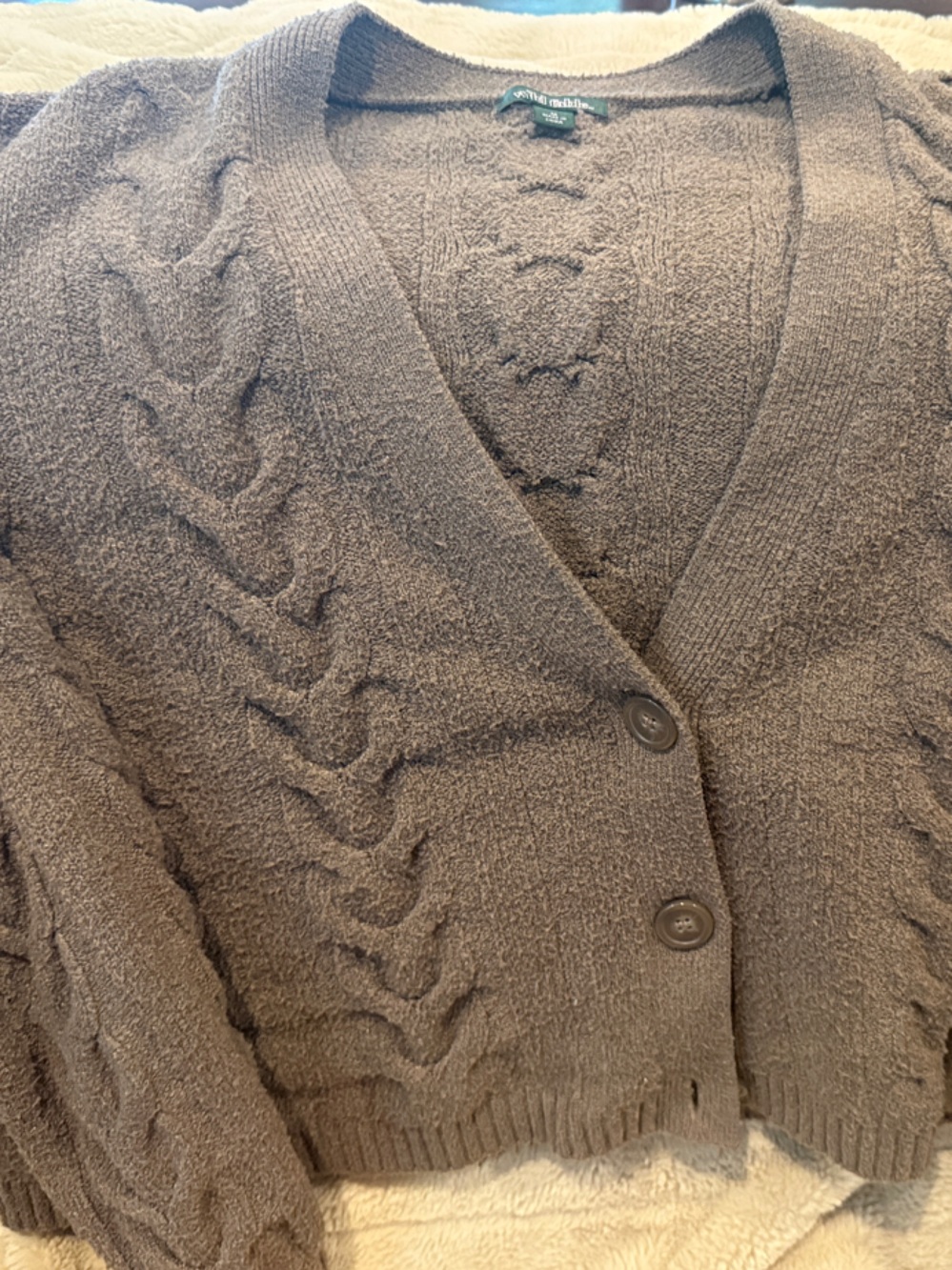 Wild Fable Cable Knit Brown Cardigan